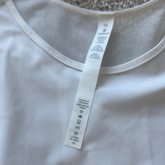 Lululemon, Sculpt tank top, white, size 10 - Picture 3 of 4